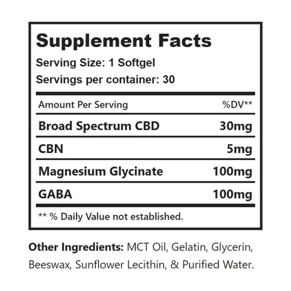 Supplement Facts for KnightCap Softgel